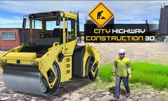 City Highway Construction 3D Affiche