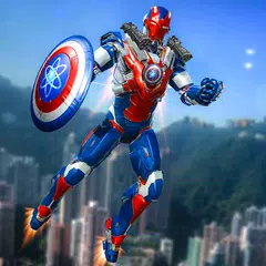 Superhero Captain Flying Robot City Rescue OPS APK download