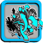 Reka bentuk 3D Graffity ikon