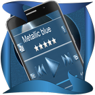 Metallic blue Music Theme icône