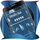 Metallic blue Music Theme 圖標