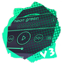 Neon green PlayerPro Skin APK