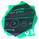 Neon green PlayerPro Skin icône