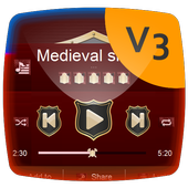 Medieval shield Music Player icon