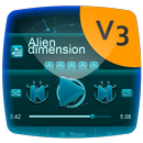 Alien dimension Music Player Theme aplikacja