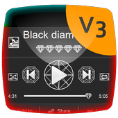 Black diamond Music Player icon