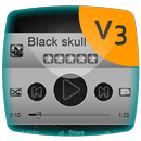 Black skull Music Player Theme aplikacja