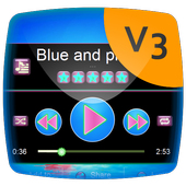 Blue and pink Music Player icon