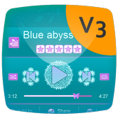 Blue abyss Music Player Theme icon