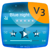 Blue night Music Player Theme icon