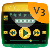 Bright gold Music Player Theme icon