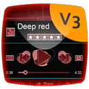 Deep red Music Player Theme aplikacja
