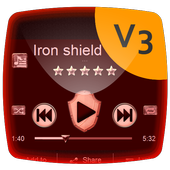 Iron shield Music Player Theme icon