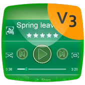 Spring leaves Music Player icon