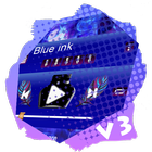 ikon Biru tinta PlayerPro Kulit