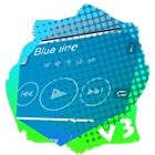 Ligne bleue PlayerPro Peau icône