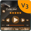 Cute owl Music Player Skin