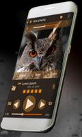 Cute owl Music Player Skin poster