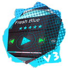 Frisches Blau PlayerPro Haut Zeichen