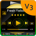 Fresh Yellow Music Player Skin أيقونة