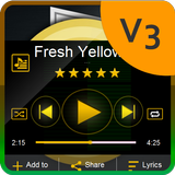 Fresh Yellow Music Player Skin icône