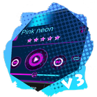 Pink neon PlayerPro Skin icône