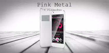 Pink Metal PlayerPro Skin