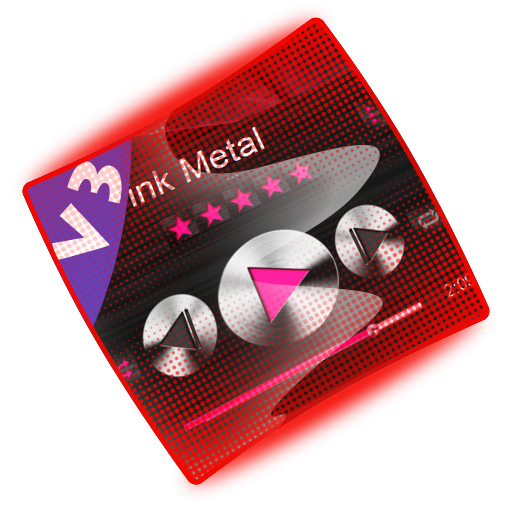 Pink Metal PlayerPro Skin