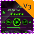Green fire PlayerPro Skin