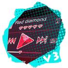 أحمر الماس PlayerPro بشرة أيقونة