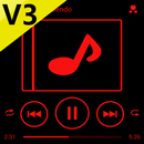 SKIN PLAYERPRO V3 NEON RED APK