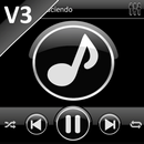 SKIN PLAYERPRO V3 BLACK GLASS APK
