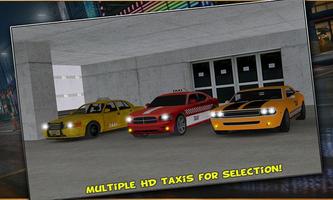 Modern City Taxi Simulation 3D Affiche
