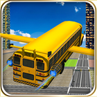Flying School Bus Racing icône