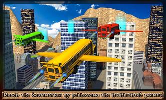 Flying School Bus Racing poster