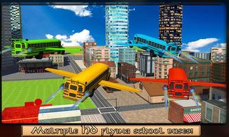 Flying School Bus Racing capture d'écran 1