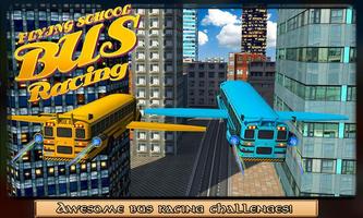 Flying School Bus Racing capture d'écran 2