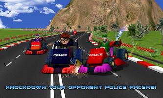 miúdos corrida carros polícia Cartaz