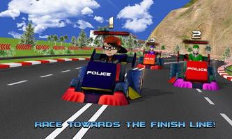 Kids Police Car Racing Ekran Görüntüsü 3