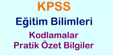 KPSS Eğitim Bilimleri Kodlama 