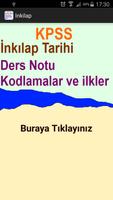 Poster KPSS İnkılap Tarihi Ders Notu Kodlamalar İlkler