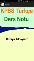 KPSS Türkçe Ders Notu Plakat