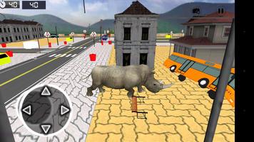 Wild Rhino Simulator 3D Affiche