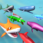 bataille du royaume des animaux de mer sous-marine icône