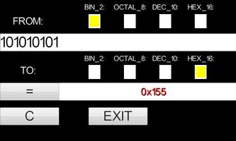 Bin Octal Dec Hex Converter capture d'écran 3