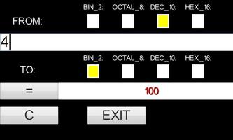 Bin Octal Dec Hex Converter capture d'écran 1