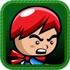 The red haired boy run icon