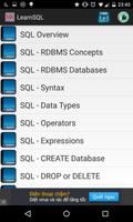 برنامه‌نما Learn SQL عکس از صفحه