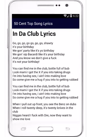 50 Cent Top Song Lyrics Apk For Android Download