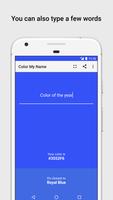 برنامه‌نما Color My Name: A color match f عکس از صفحه